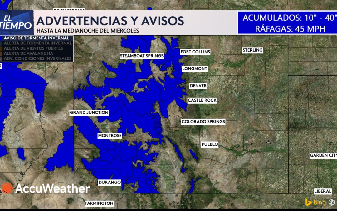 Alerta de tormenta invernal en Denver